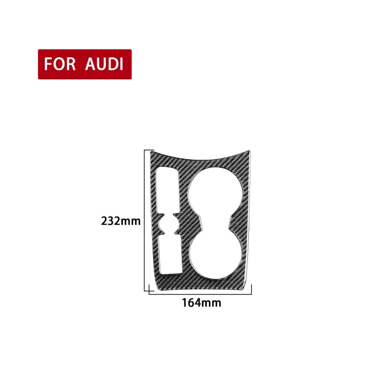 Sleek Carbon Fibre Water Cup Panel Trim Sticker for Audi Q3 (2013-2018), Left Drive