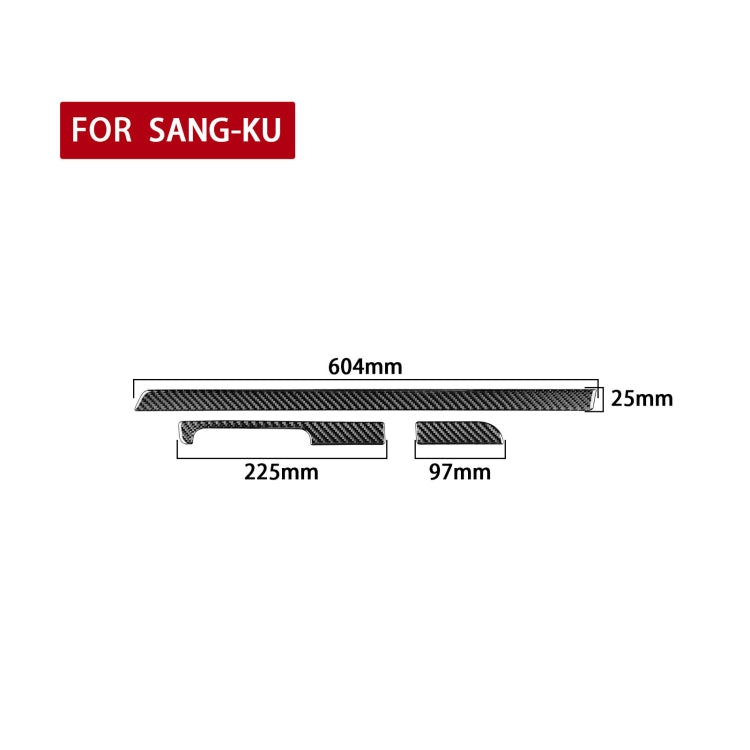 Carbon Fibre Decorative Dashboard Stickers Set for Volkswagen Scirocco (2009-2016) - 3 Piece Left Drive Accessory