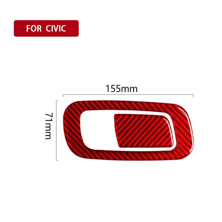 Honda Civic 2016-2019 Carbon Fibre Switch Frame Decorative Sticker for a Unique Touch