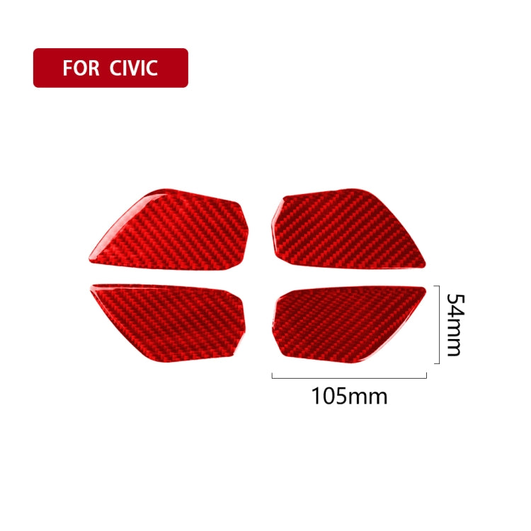 Carbon Fibre Decorative Door Trim Stickers for Honda Civic 2016-2019, Left and Right Drive Universal
