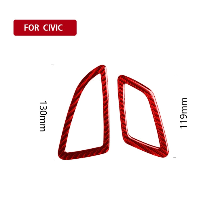 Carbon Fibre Air Vent Trim Sticker for Honda Civic 2016-2019 (Tenth Gen) - Right-Hand Drive