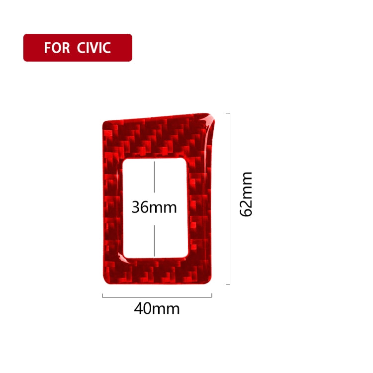 Carbon Fibre Double Flash Light Decorative Sticker for Honda Civic 2016-2019 (Tenth Gen) - Right Drive Customisation