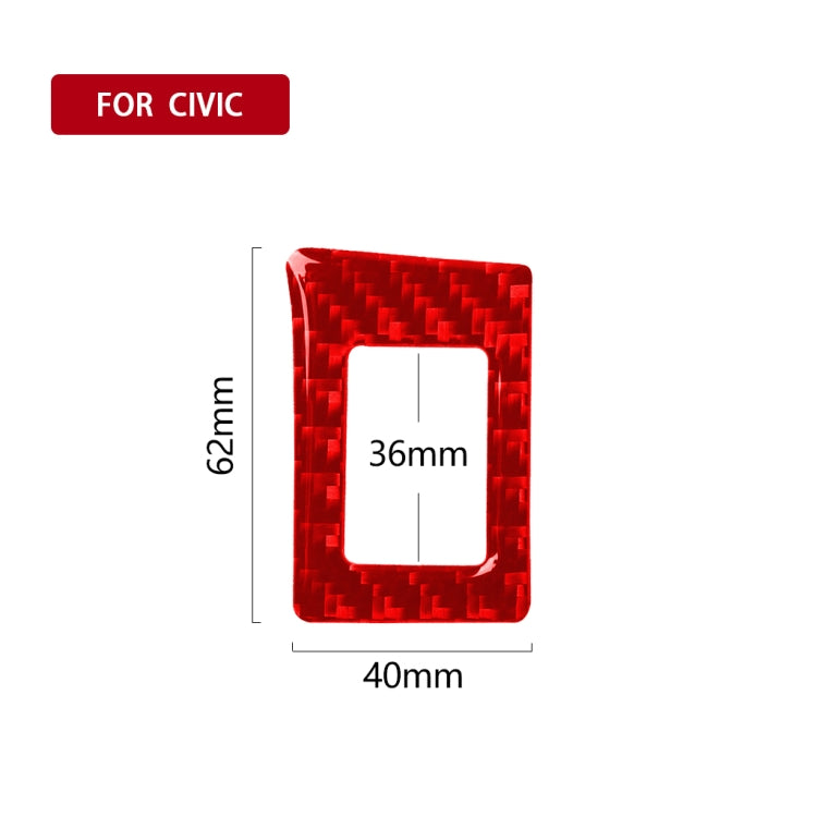 Carbon Fibre Double Flash Light Decorative Sticker for Honda Civic (2016-2019) - Left Drive