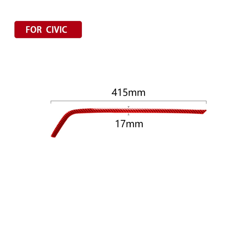 Carbon Fibre Central Air Outlet Decor Sticker for 2016-2019 Honda Civic (Tenth Gen, Right Drive)