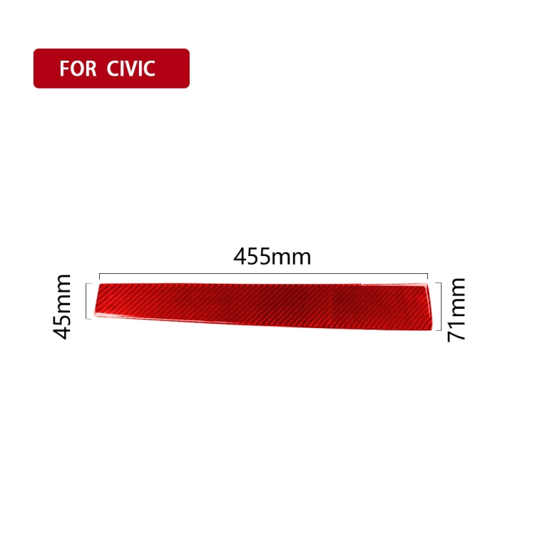 Carbon Fibre Central Control Decor Sticker for Honda Civic 2016-2019 (10th Gen) - Right Drive