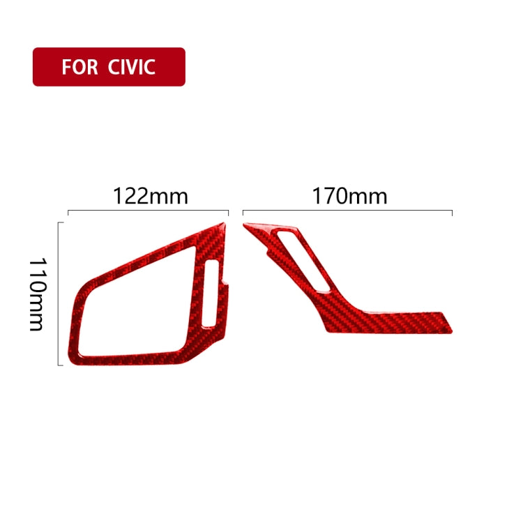 Carbon Fibre Air Vent Trim Stickers for Honda Civic 2016-2019 - Left & Right Set