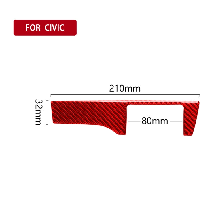 Carbon Fibre Headlight Switch Panel Accent Sticker for Honda Civic Mk10 (2016-2019) - Right-Hand Drive