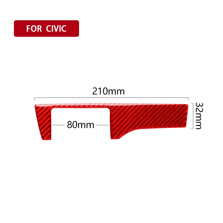 Carbon Fibre Headlight Switch Panel Decorative Sticker for Honda Civic 2016-2019 (Tenth Generation) - Left Drive