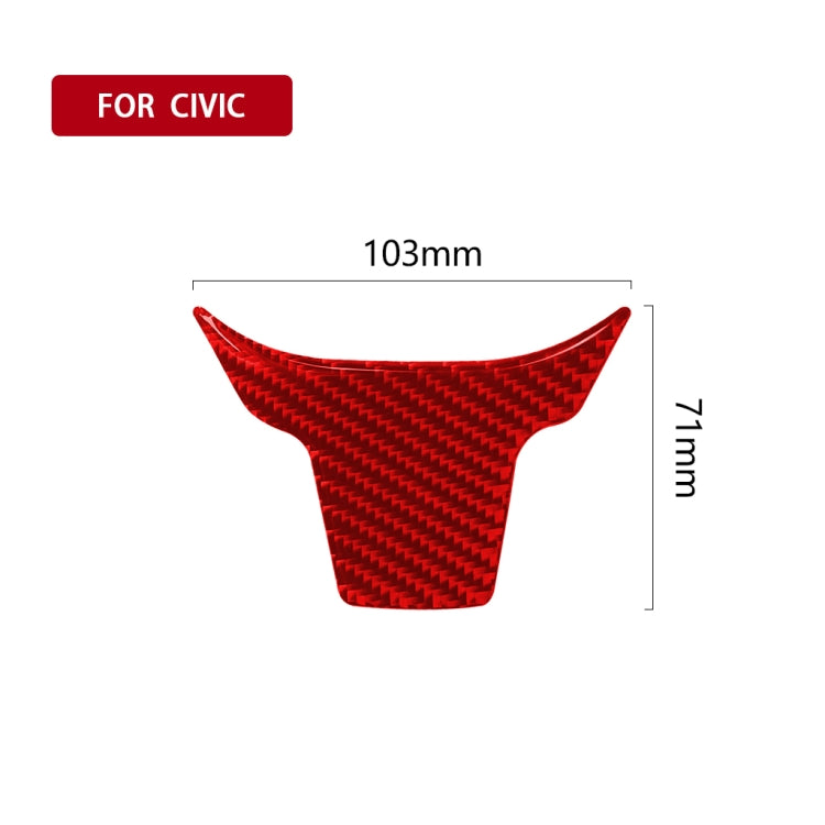 Carbon Fibre Steering Wheel Trim for Honda Civic 2016-2019, Custom Fit for Left and Right Drive