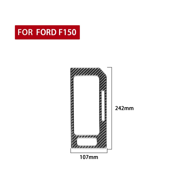 Carbon Fibre Decorative Gear Panel Sticker for Ford F150 (2017-2020) Right-Hand Drive