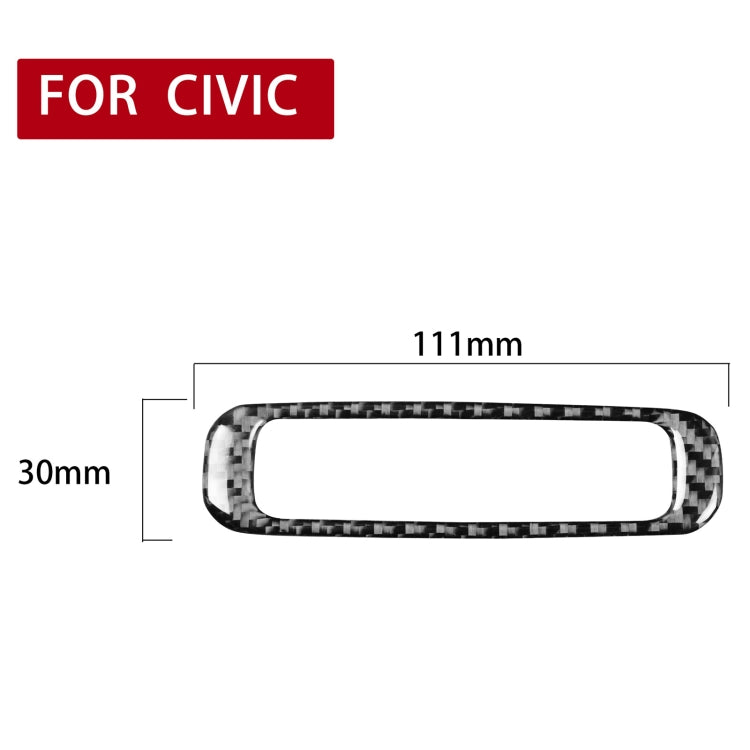Carbon Fibre Skylight Handle Trim for Honda Civic 8th Gen (2006-2011) - Universal Fit for Left and Right Drive