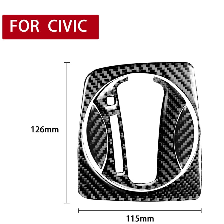 Carbon Fibre 4-in-1 Decorative Gear Set Sticker for Honda Civic 8th Gen (2006-2011) - Left Drive
