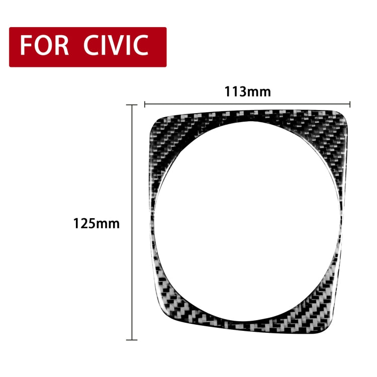 Carbon Fibre Automatic Gear Frame Trim Sticker for Honda Civic 8th Gen (2006-2011) - Right Drive Enhancer