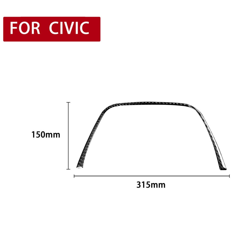 Carbon Fibre Speedometer Trim Sticker for Honda Civic 8th Gen (2006-2011) - Universal Fit for Left and Right Drive