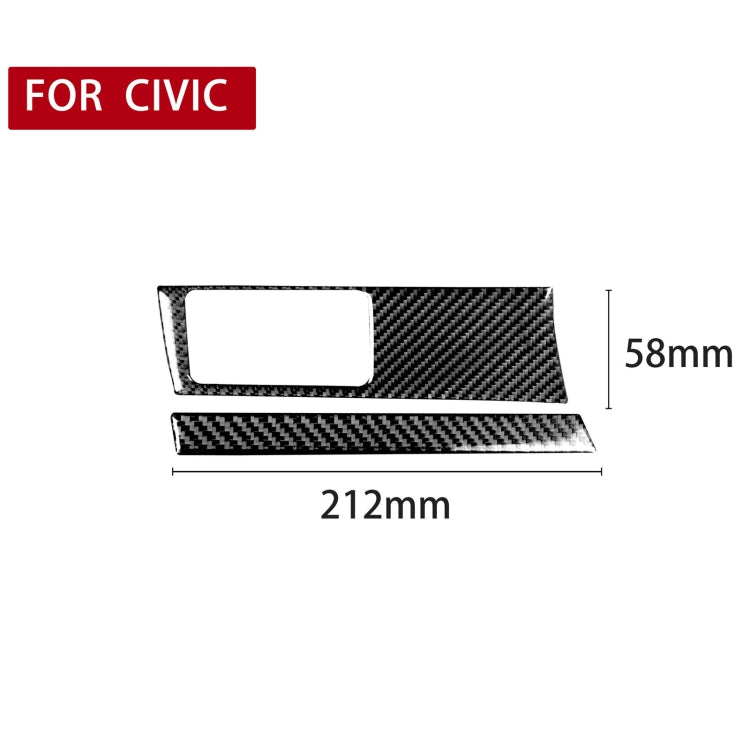 Dual-Function Carbon Fibre Headlight Switch Decor Sticker for Honda Civic 8th Gen (2006-2011) - Left-Hand Drive