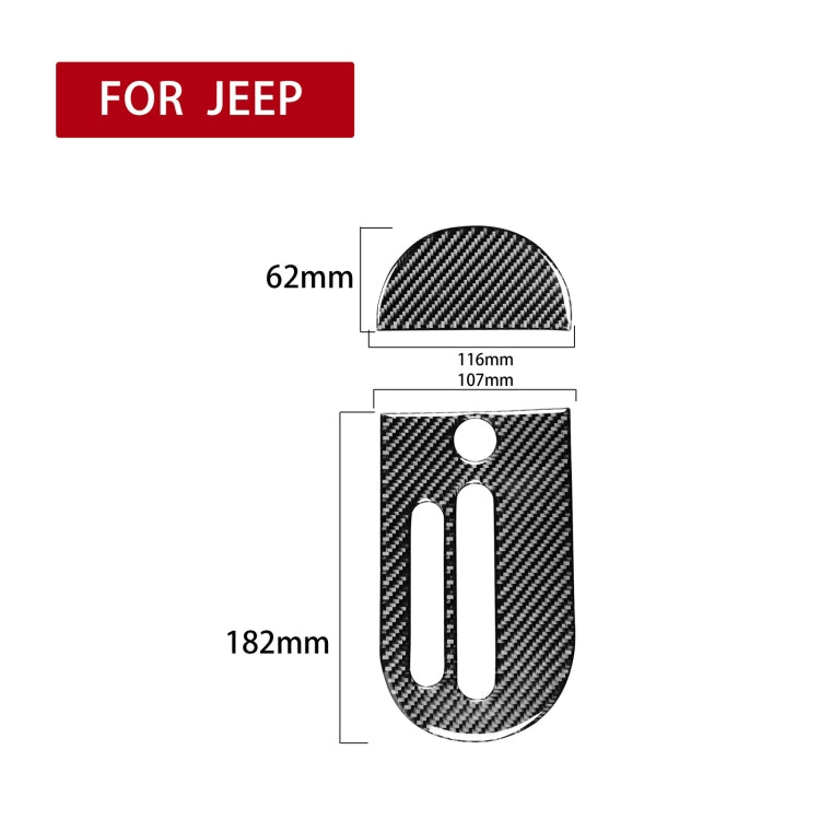Carbon Fibre 2-in-1 Gear Stick Decorative Sticker for Jeep Wrangler JK (2007-2010) - Left Hand Drive