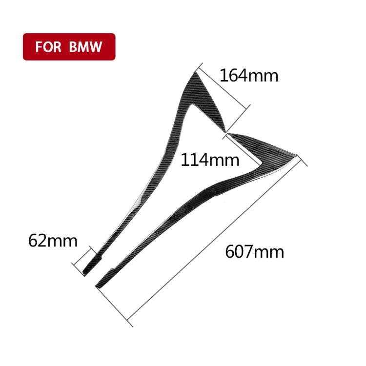 Sleek Carbon Fibre Eyebrow Trim Stickers for BMW 3 Series G20/G28/325Li/330d/335 (2019-2020) - Left & Right Drive