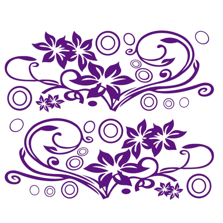 2 PCS/Set D-75 Flower Vine Pattern Car Modified Decorative Sticker