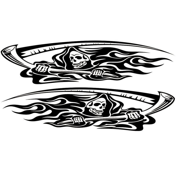 2 PCS/Set D-435 Grim Reaper Pattern Car Modified Decorative Sticker