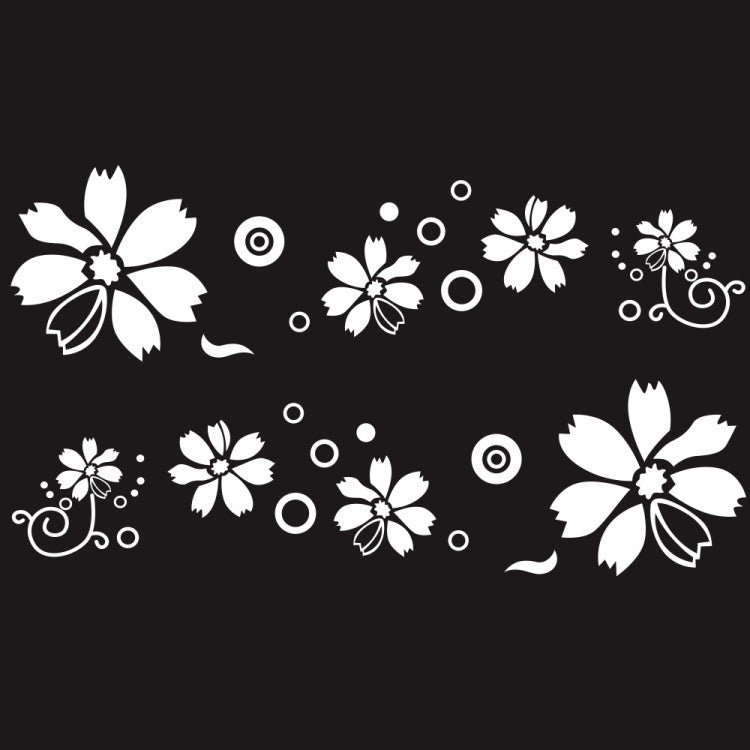 2 PCS/Set D-510 Flowers Pattern Car Modified Decorative Sticker