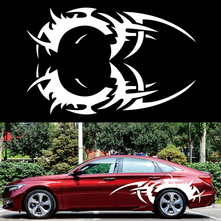 2 PCS/Set D-719 Flame Hot Wheel Pattern Car Modified Decorative Sticker
