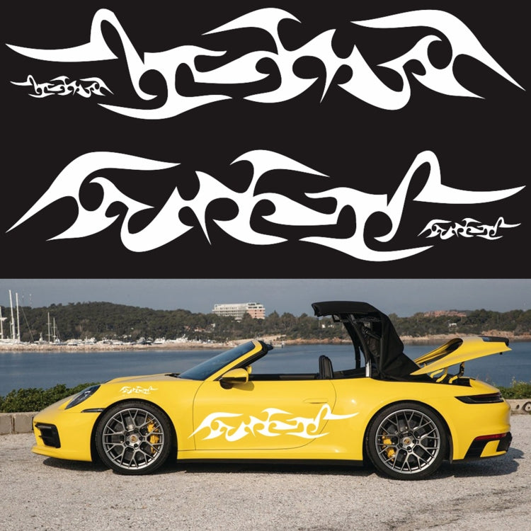 2 PCS/Set D-925 Flame Pattern Car Modified Decorative Sticker