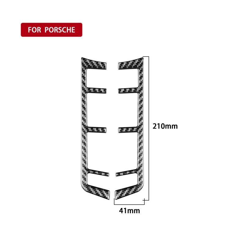 Carbon Fibre Decorative Sticker Frame for Porsche Panamera Rear Row Buttons (2010-2016)