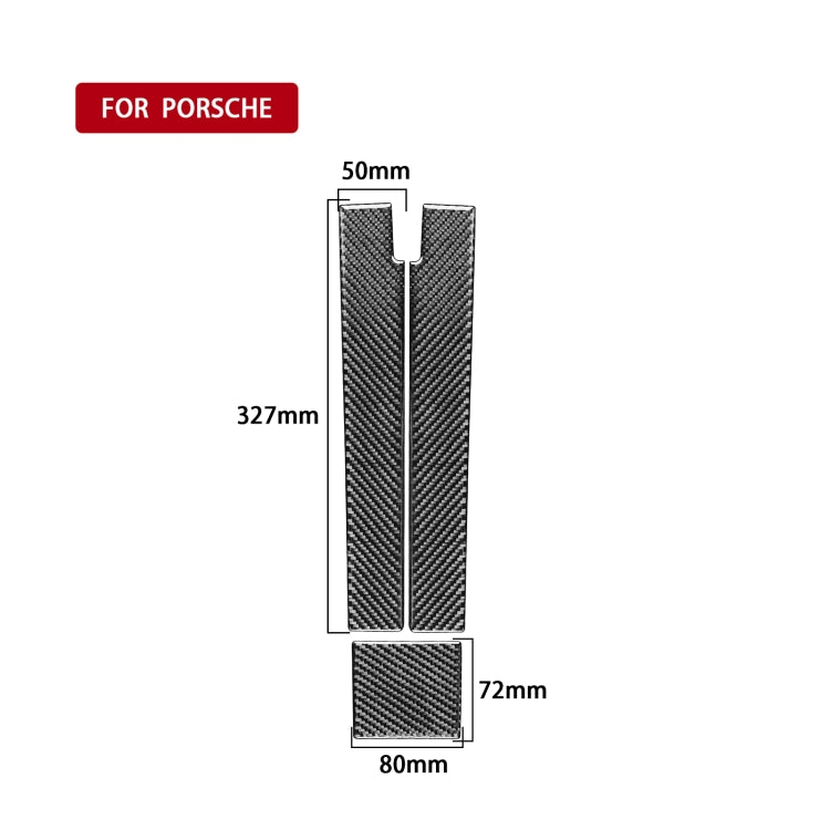 Porsche Panamera Carbon Fibre Rear Armrest Box Trim Sticker (2010-2016) - Left & Right Drive
