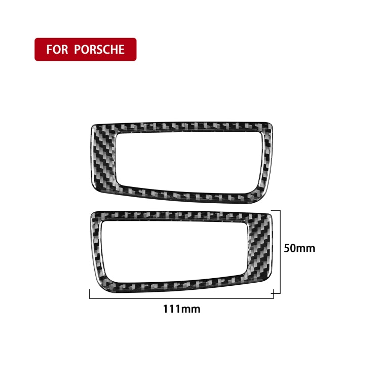 Porsche Panamera 2010-2016 Carbon Fibre Rear Reading Light Trim Stickers - Left & Right Drive