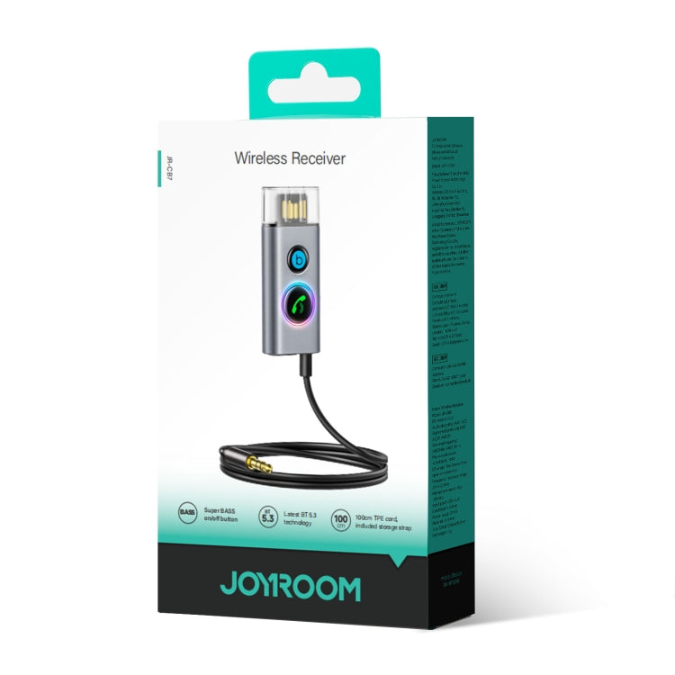 JOYROOM JR-CB7 Car-B Series Car Bluetooth 5.3 Wireless Receiver AUX Adapter Support TF Card, JR-CB7