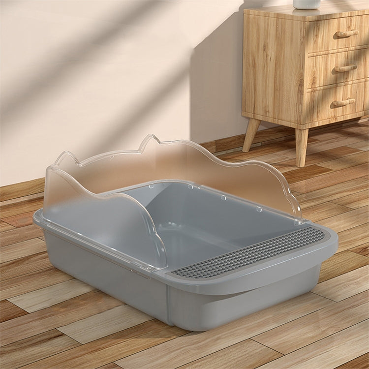 Semi-closed Cat-ear Baffle Cat Litter Basin Deodorization Cat Toilet