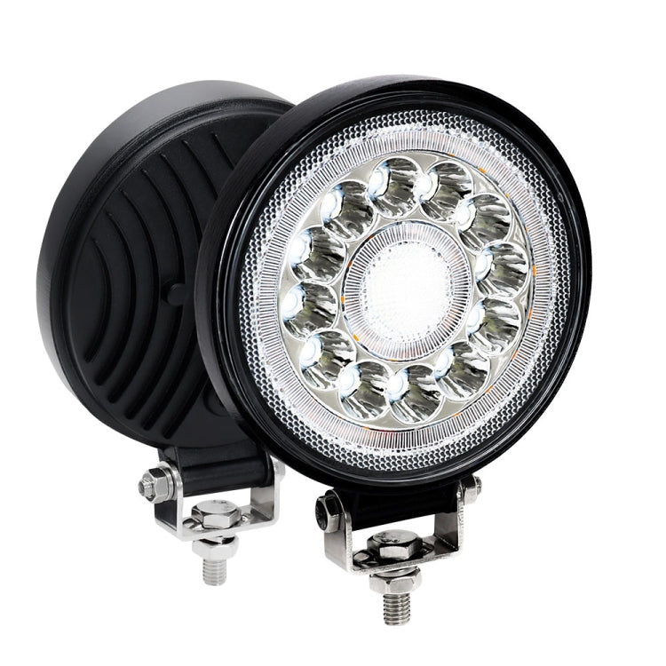 E10 1 Pair 4 inch Round Double Circle Angel Eye Work Light