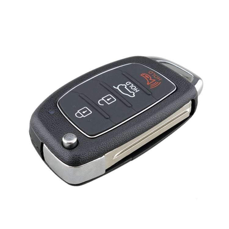 4-button Folding Car Key Shell with Metal Edge Solaris ix35 ix4 Santa For Hyundai Sonata 2014-2017 / Tucson 2016-2019 / Santa Fe 2013-2016