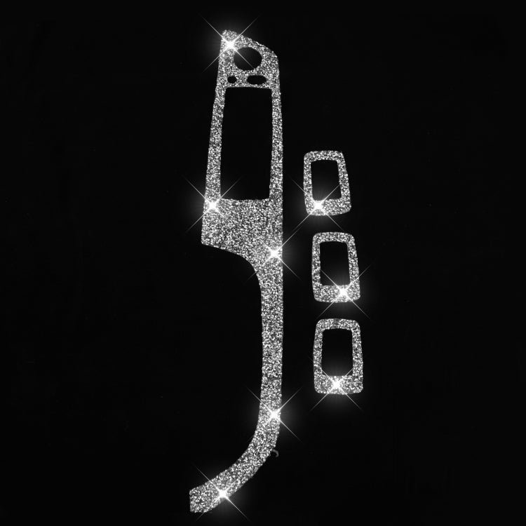 For BMW 3 Series E90 / 320i / 325i 2005-2012 Car Window Lift Panel with Folding Key 35.8cm Diamond Decorative Sticker, Left Drive