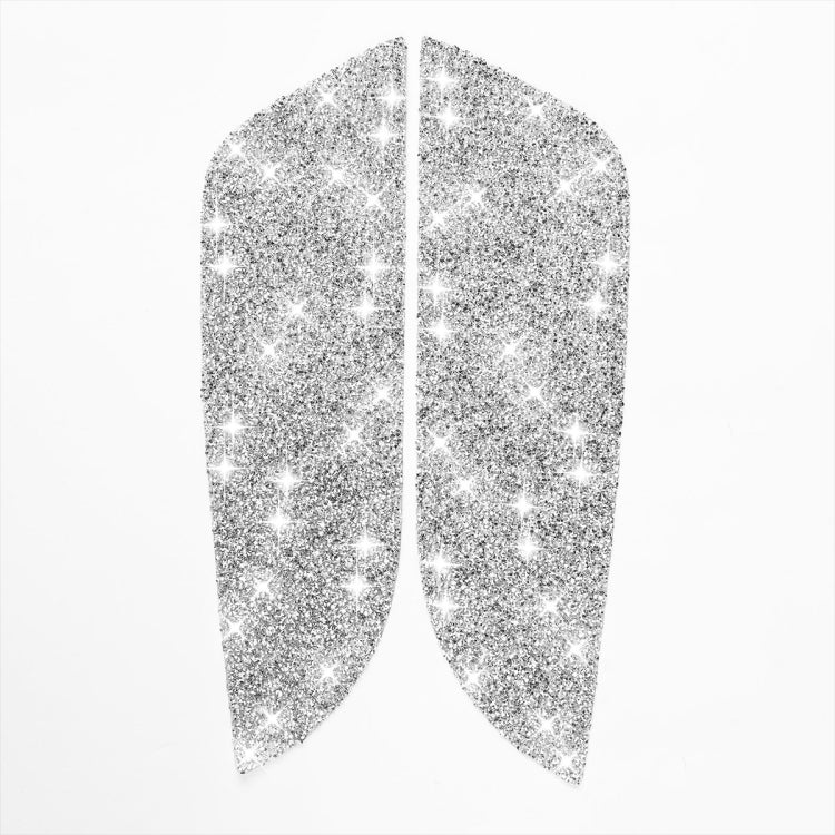 2pcs Car Rear Door Panel Diamond Decoration Sticker, Left Hand Drive