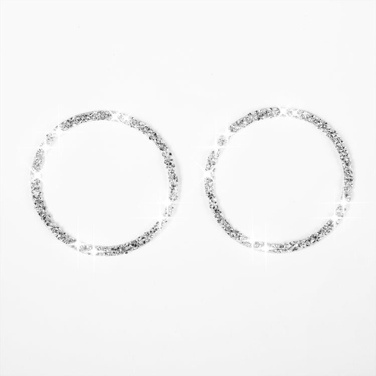 Car Horn Circle Diamond Decoration Sticker, Left and Right Drive