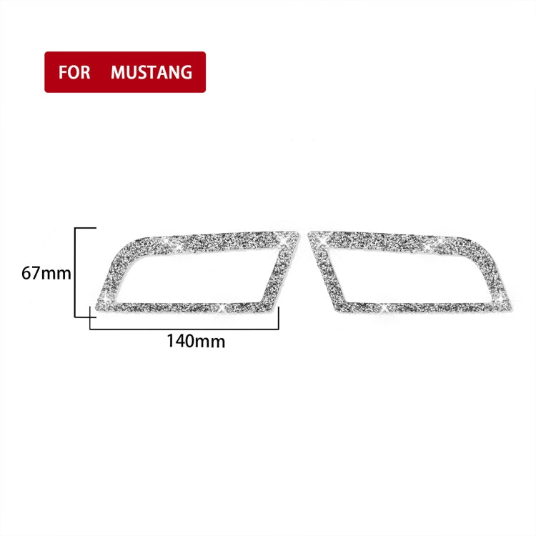 Car Side Air Outlet Diamond Decoration Sticker, Left and Right Drive
