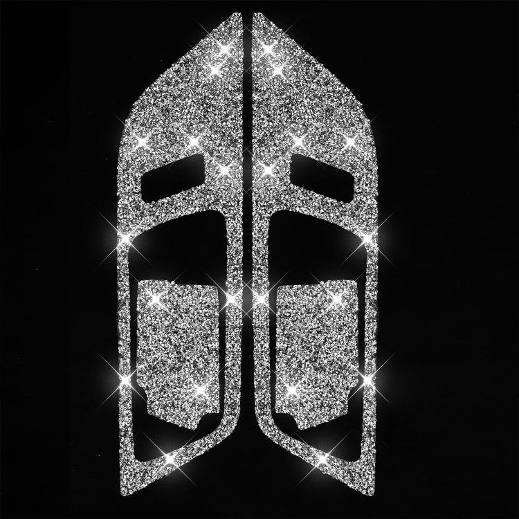 4pcs Car Door Inner Handle Panel Diamond Decoration Sticker, Left and Right Drive