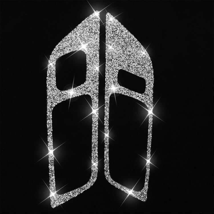 2pcs Car Door Inner Handle Panel Diamond Decoration Sticker, Left Drive