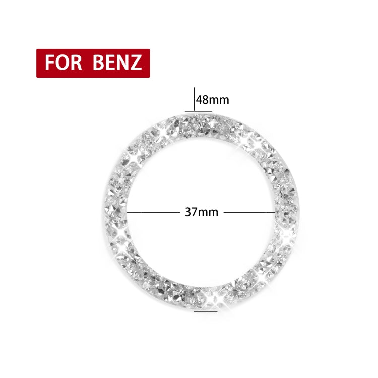 Car One-Click Start Ring Diamond Decoration Sticker, Left and Right Drive