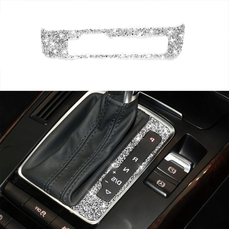 For Audi A4 / A5 / Q5 Car Gear Panel Diamond Decoration Sticker