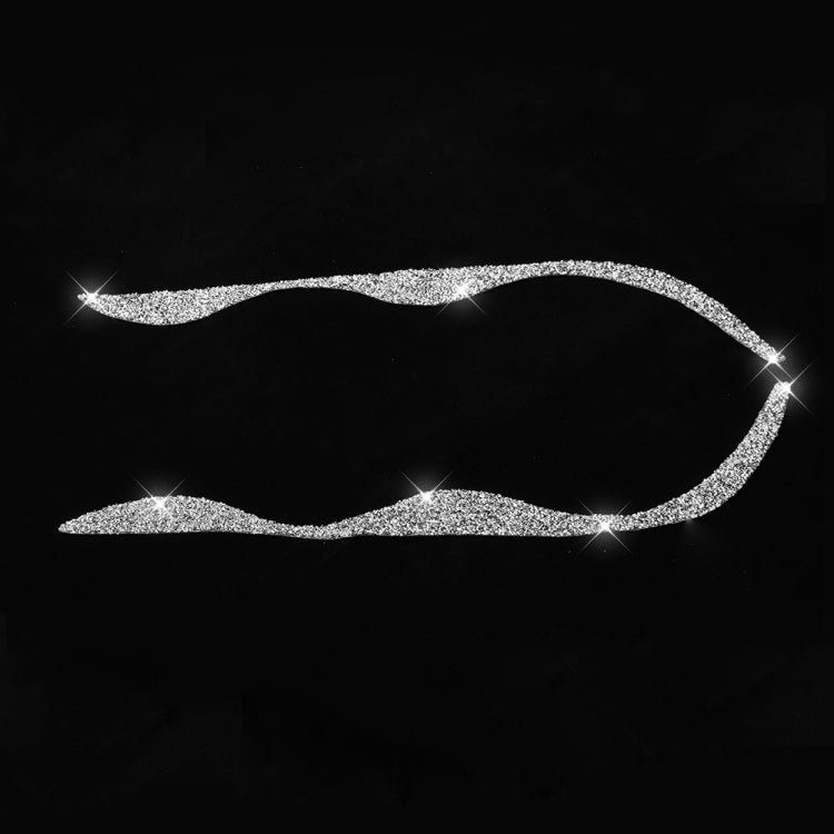 Car Light Eyebrow Soft Style Diamond Decoration Sticker, Left and Right Drive