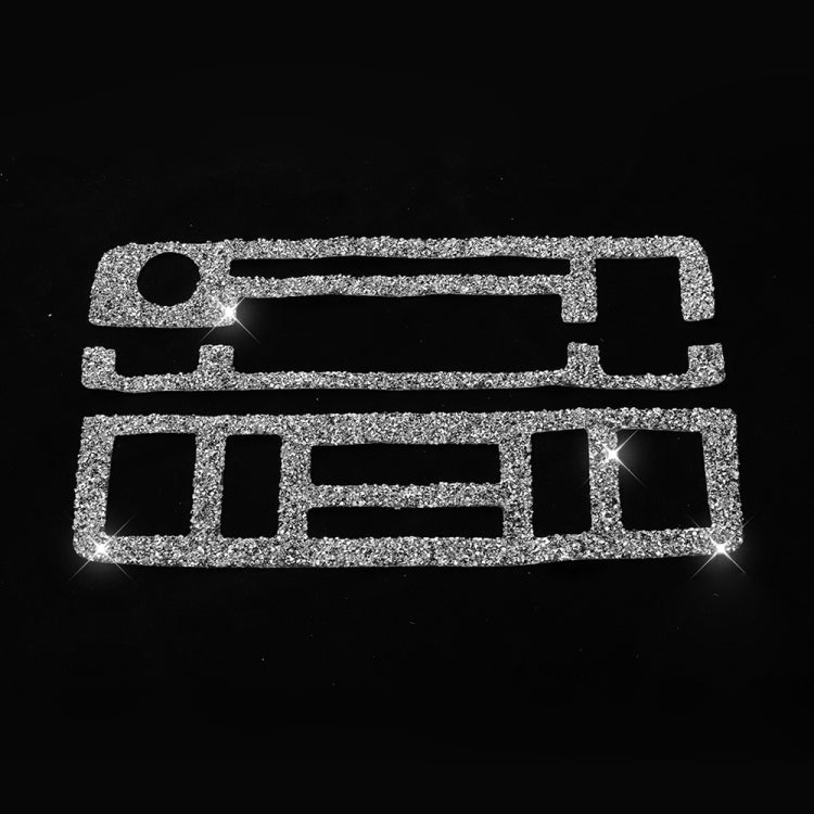 3pcs Car Center Control Panel Diamond Decoration Sticker, Left and Right Drive