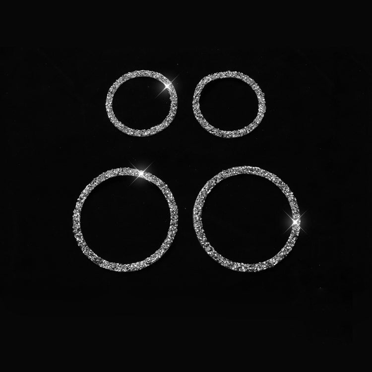 Car Horn Circle Diamond Decoration Sticker, Left and Right Drive