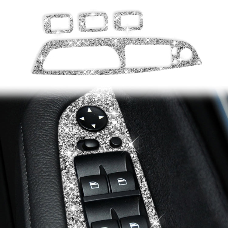 For BMW X5 E70 2008-2013 / X6 E71 2009-2014 Car Window Lift Panel Diamond Decoration Sticker
