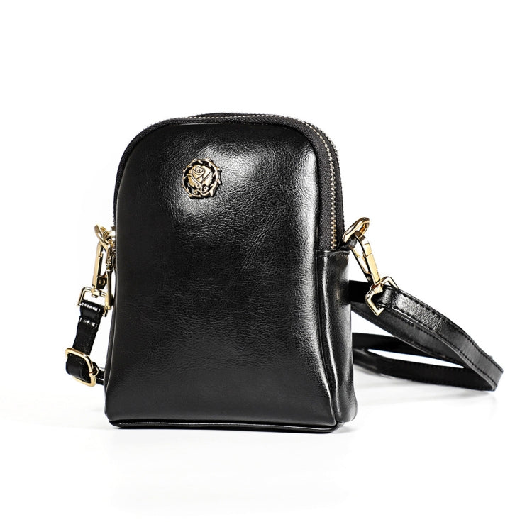 6062 Lady Retro Oil Wax Leather Shoulder Bag Small Phone bag