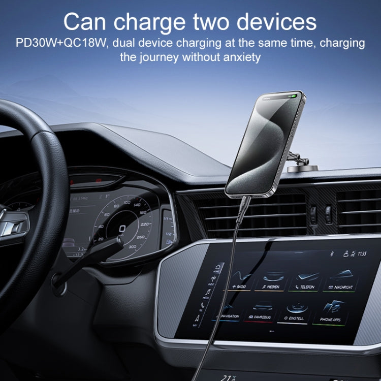 Yesido Y68 PD30W Type-C + QC18W USB Zinc Alloy Mini Car Charger