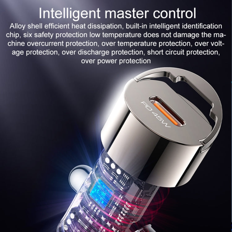 Yesido Y67 PD45W Single USB-C / Type-C Zinc Alloy Mini Car Charger