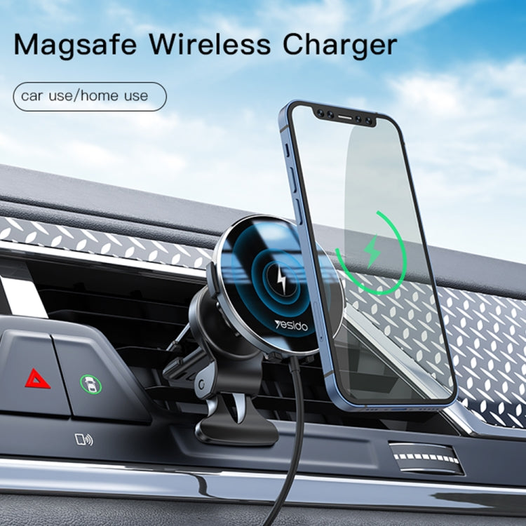 Yesido C131 Detachable 15W Magsafe Magnetic Car Air Outlet Wireless Charger