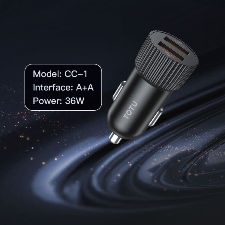 TOTU CC-1 36W Dual USB Ports Fast Charging Car Charger
